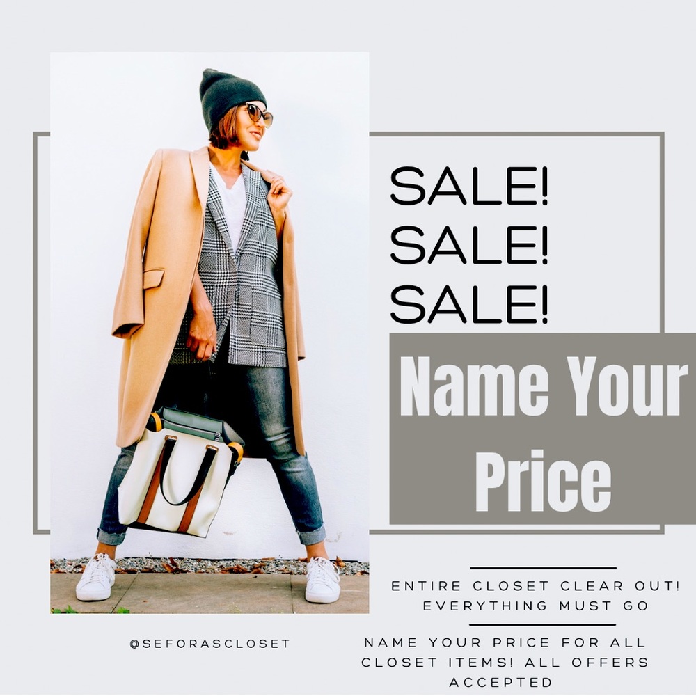 ‼️‼️ENTIRE CLOSET NAME YOUR PRICE SALE‼️‼️